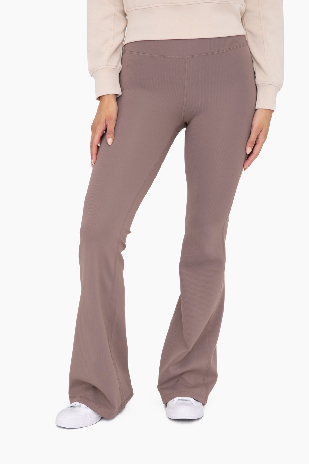 Flare leggings in Deep Taupe