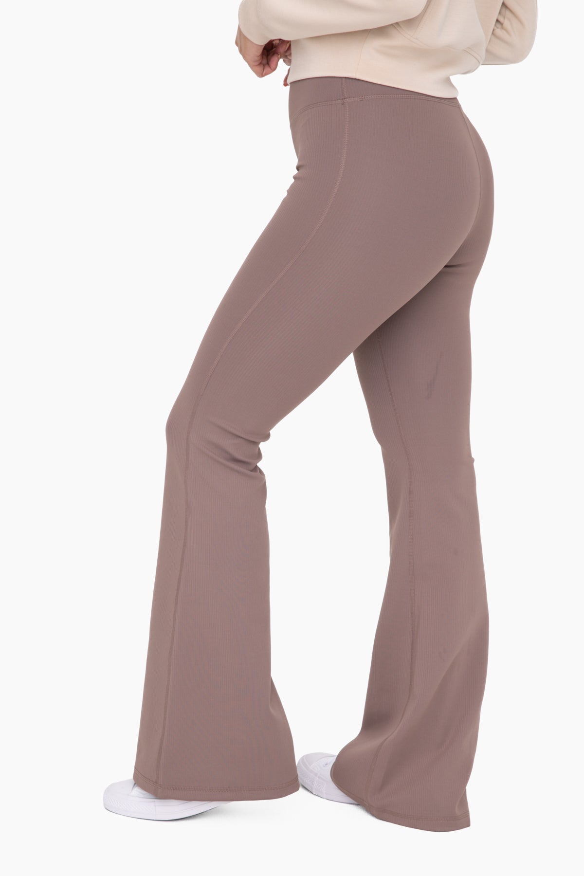 Flare leggings in Deep Taupe