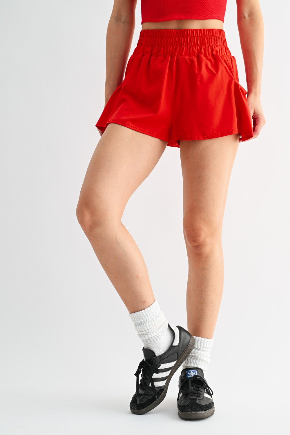 Mini Active Shorts in Ruby Red