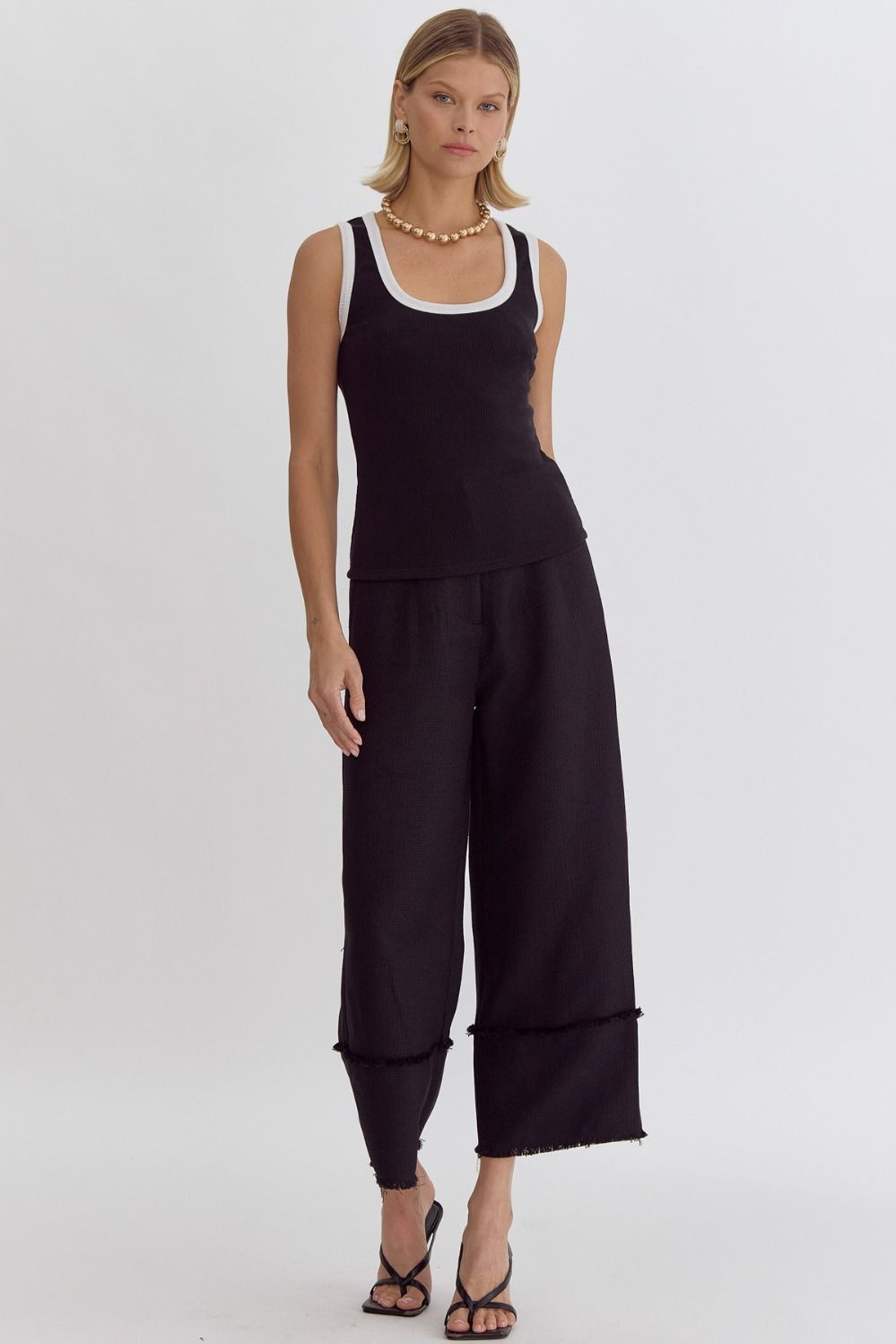 Contrast Trim Tank Top