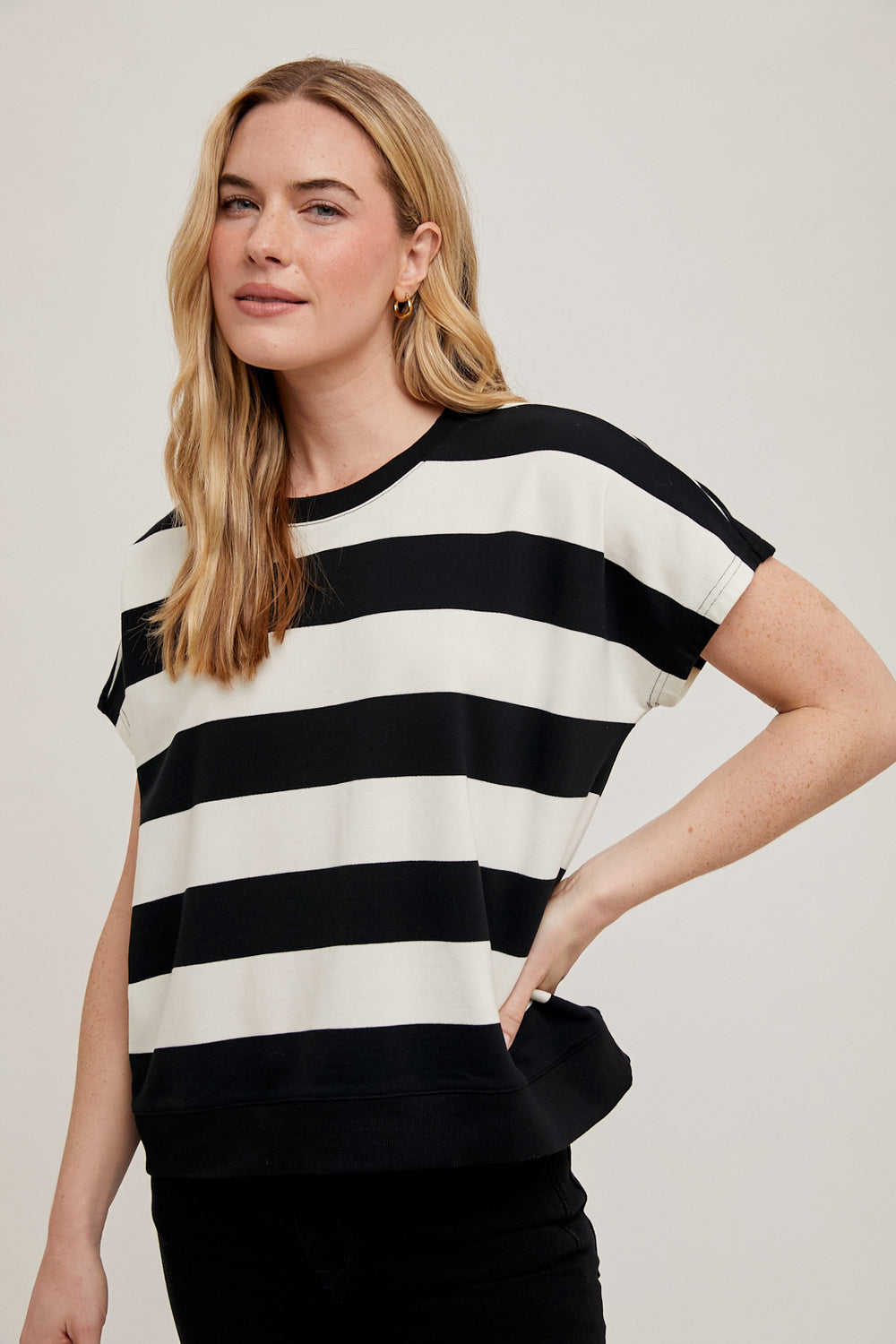 Stripe Dolman Top