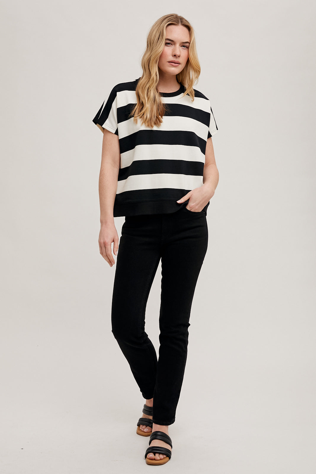 Stripe Dolman Top