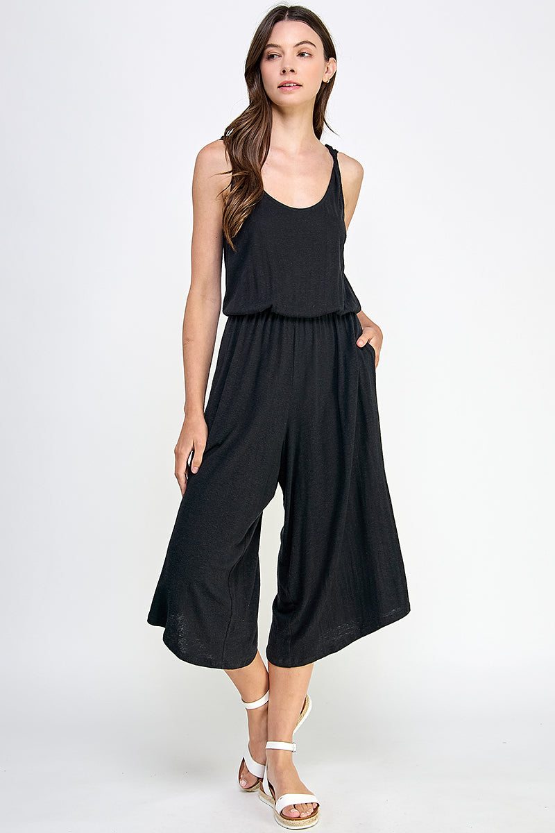 Tank Top Romper in Black