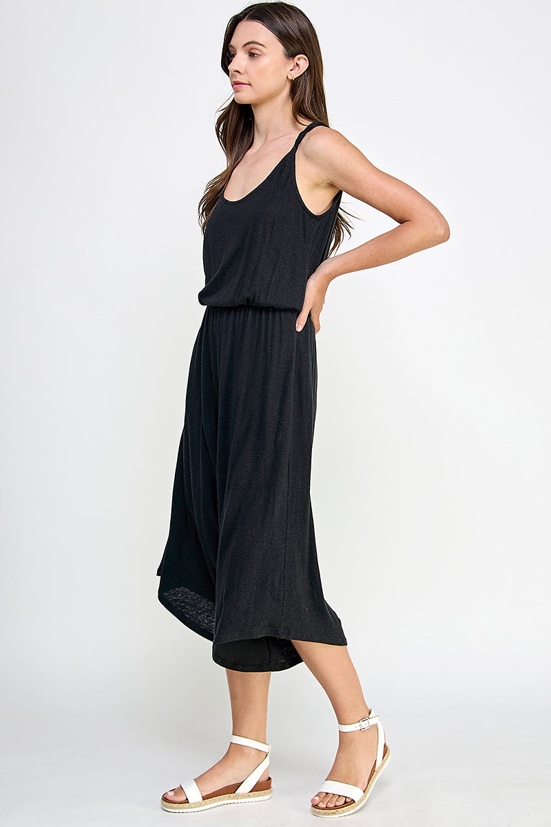 Tank Top Romper in Black