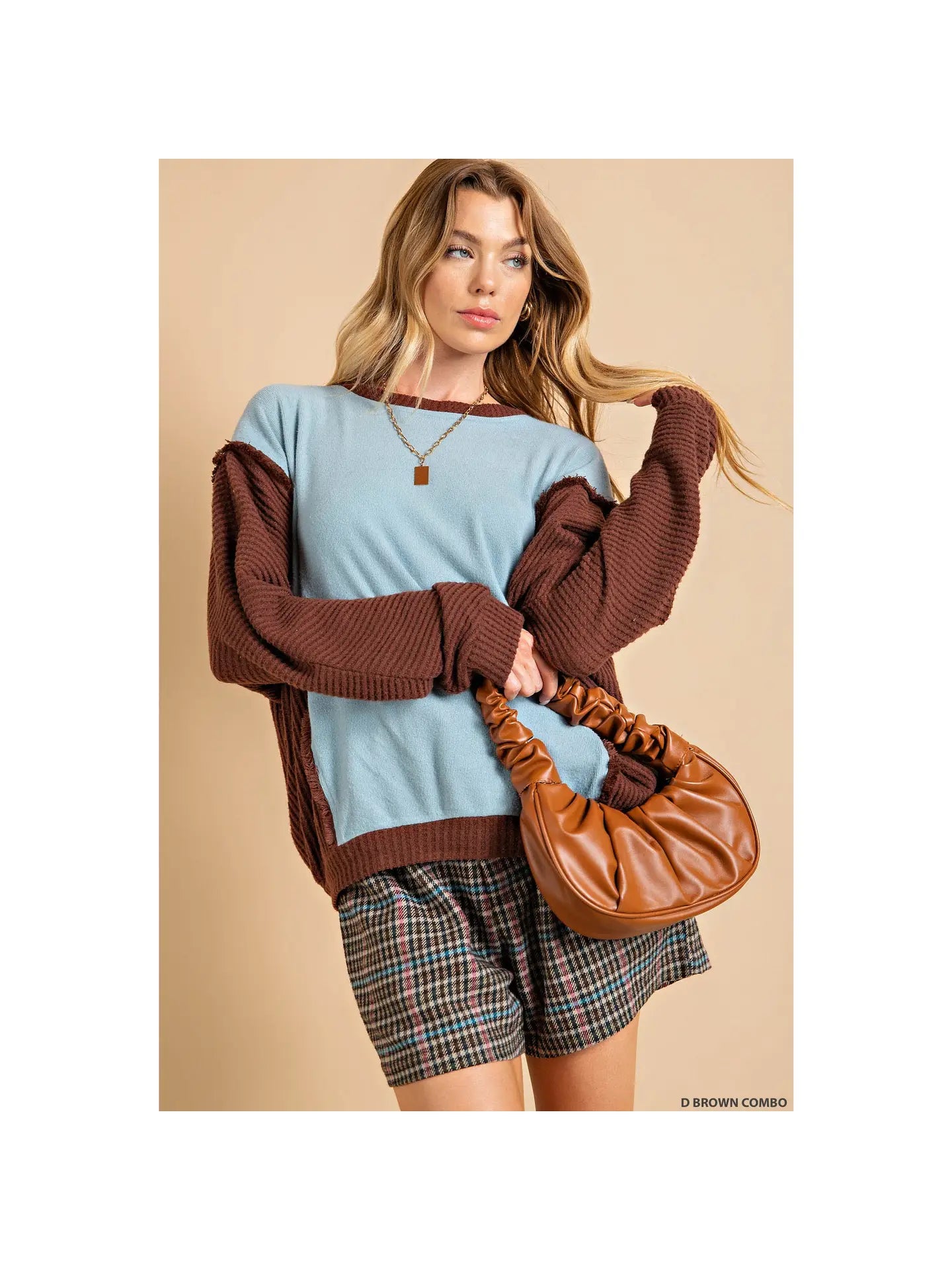 Color Block Detail Sweater