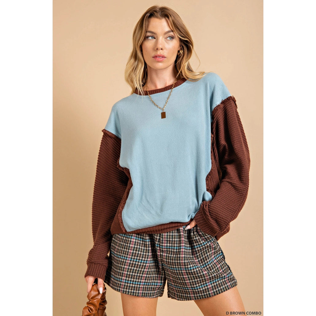 Color Block Detail Sweater