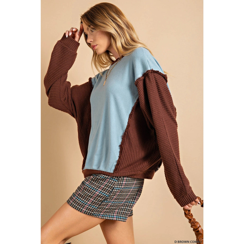 Color Block Detail Sweater