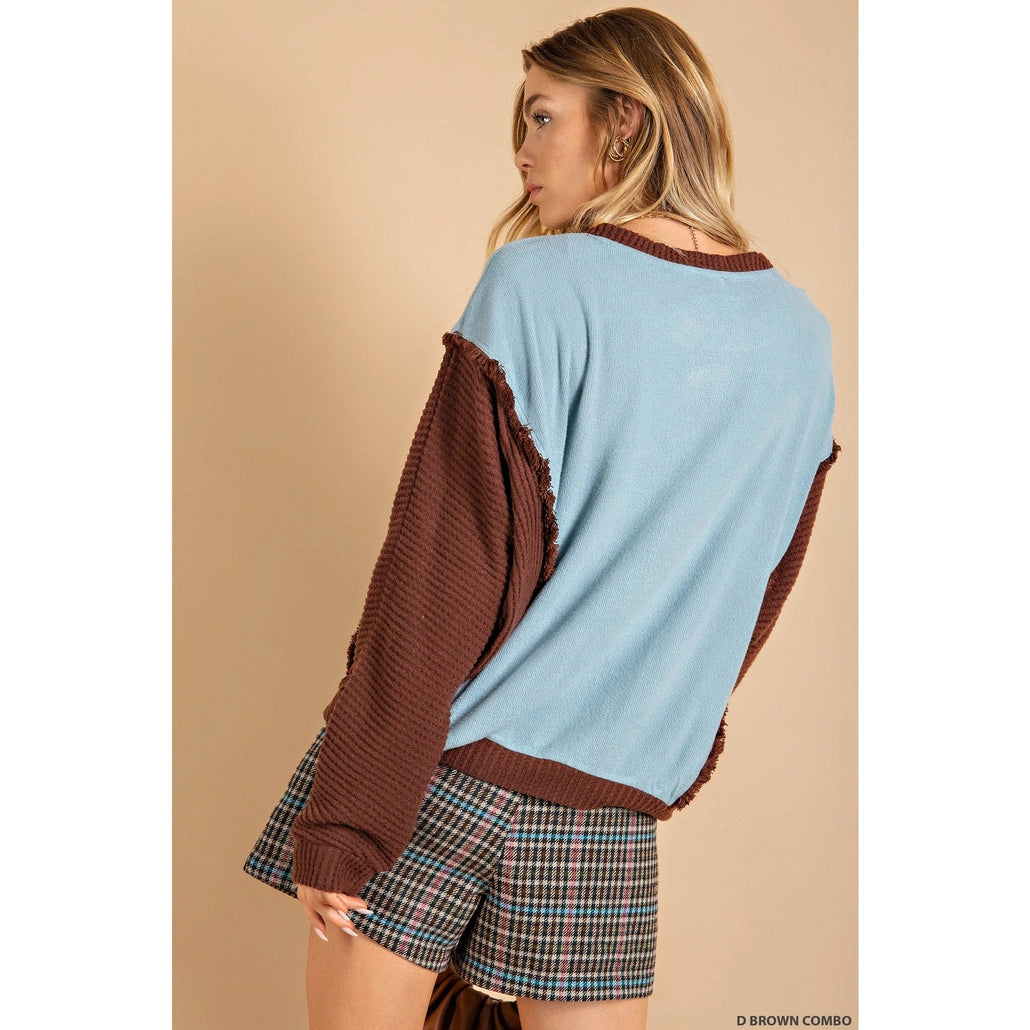 Color Block Detail Sweater