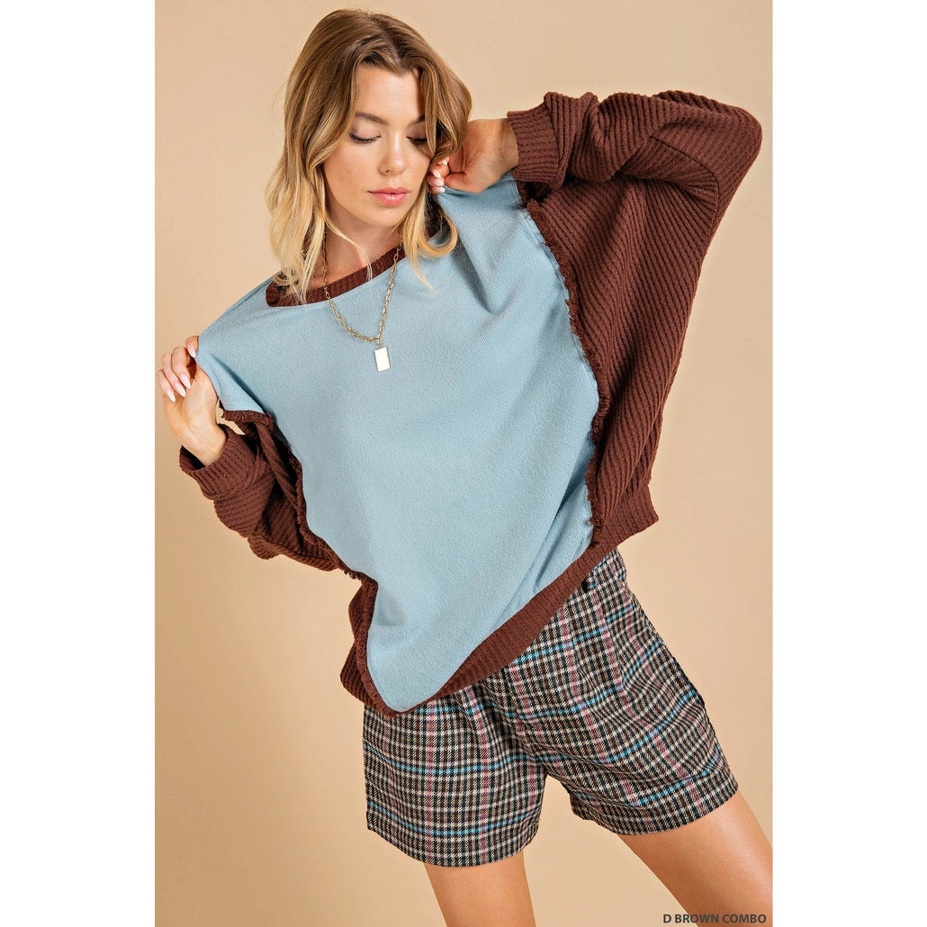 Color Block Detail Sweater