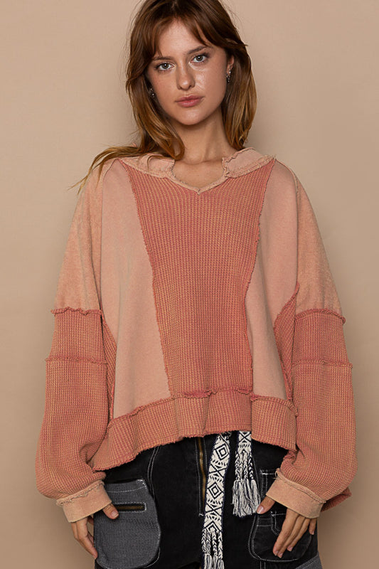Mixed Textured top in Multi Brick