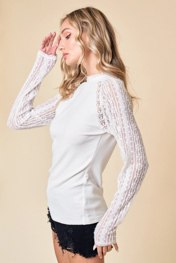 Lace Raglan Top