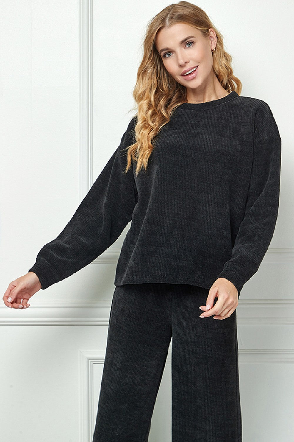 Chenille Top in Black