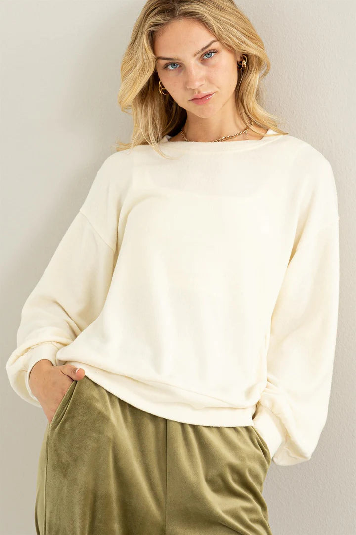 The Bailey Sweatshirt in Cream