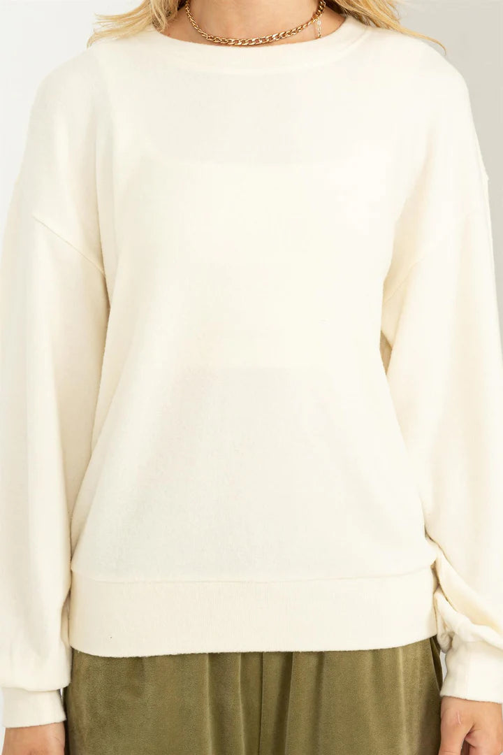 The Bailey Sweatshirt in Cream