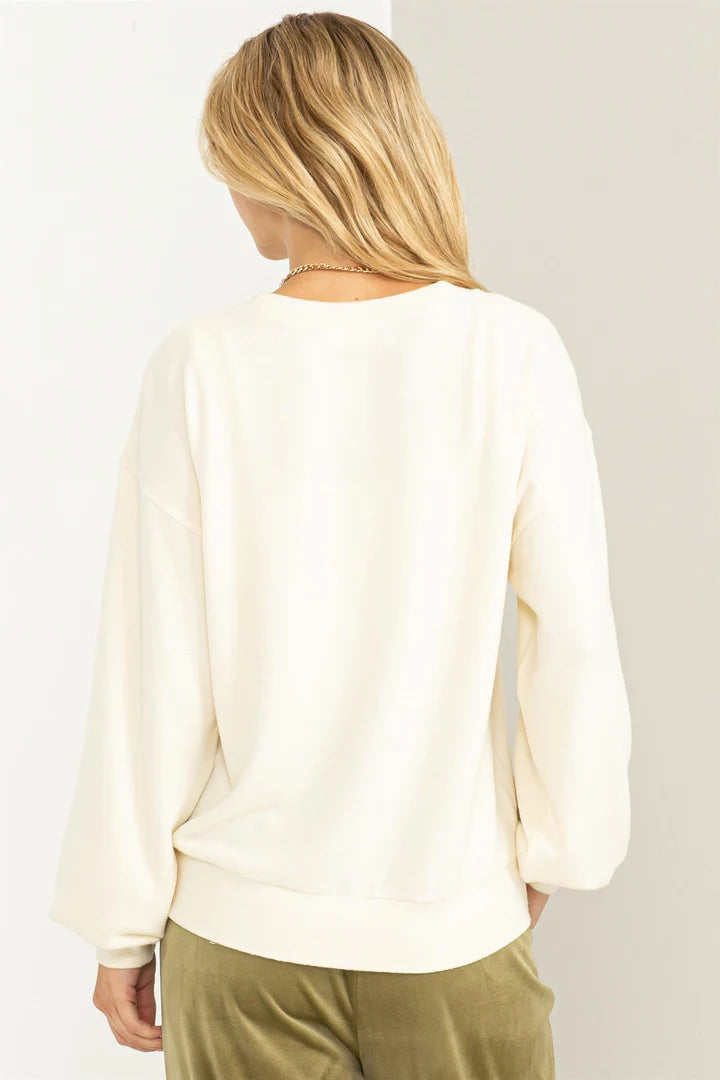 The Bailey Sweatshirt in Cream