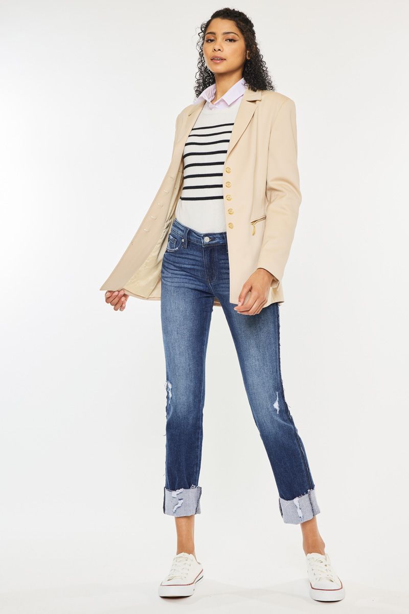 Kancan Midrise Slim Straight Jeans