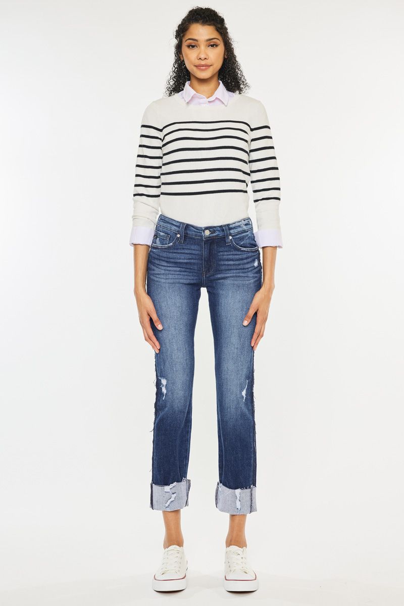 Kancan Midrise Slim Straight Jeans