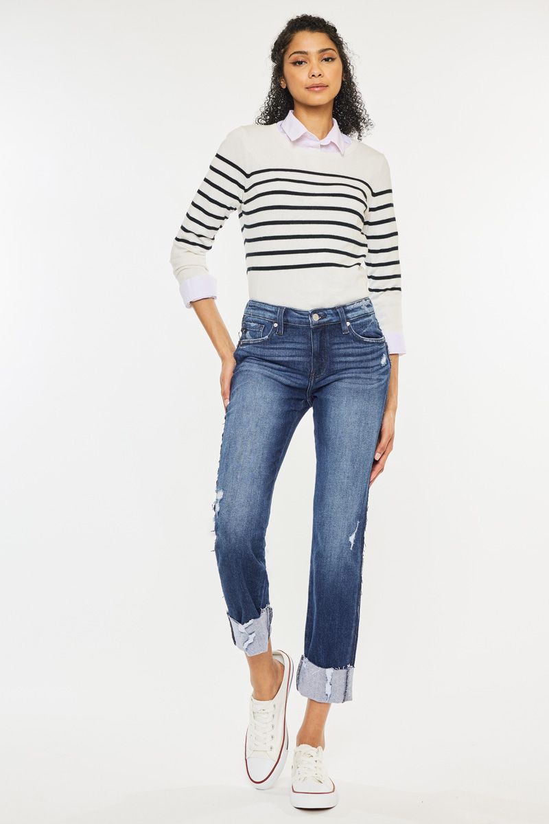 Kancan Midrise Slim Straight Jeans