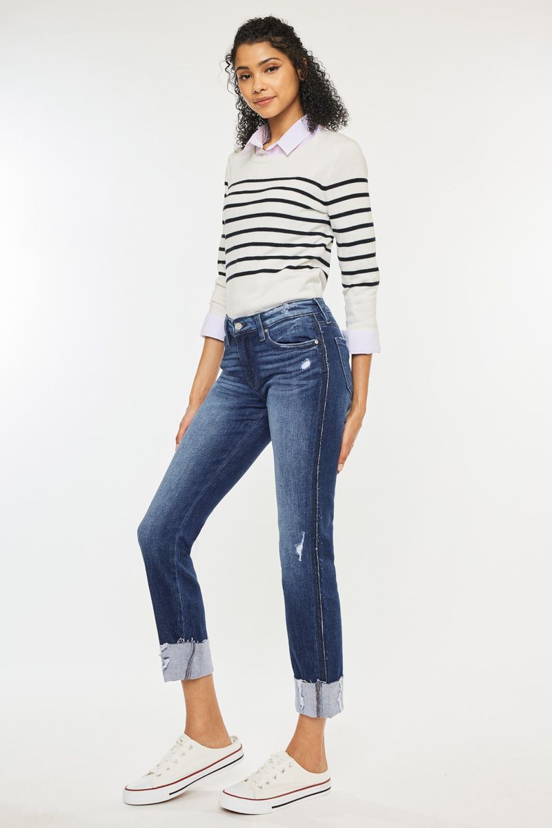 Kancan Midrise Slim Straight Jeans