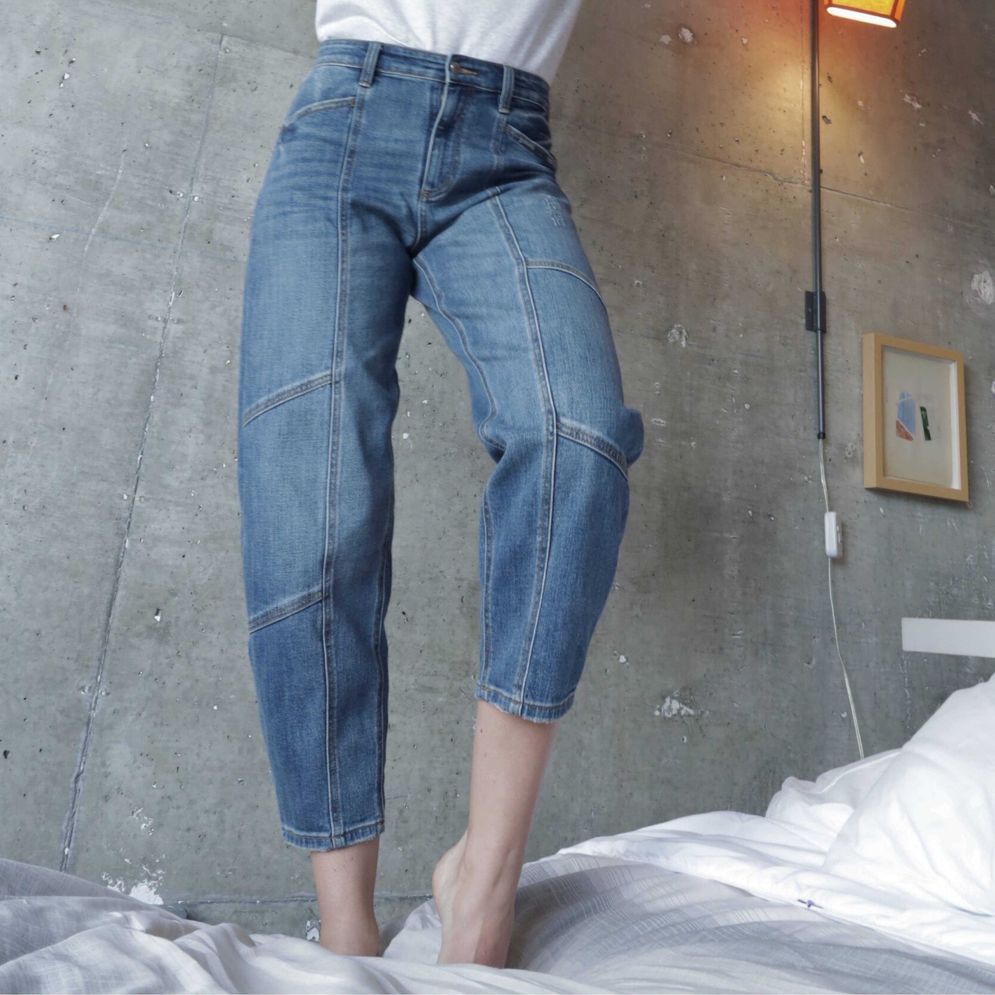 RELAXED TAPERED HIGH RISE BARREL JEANS by Artemis Vintage