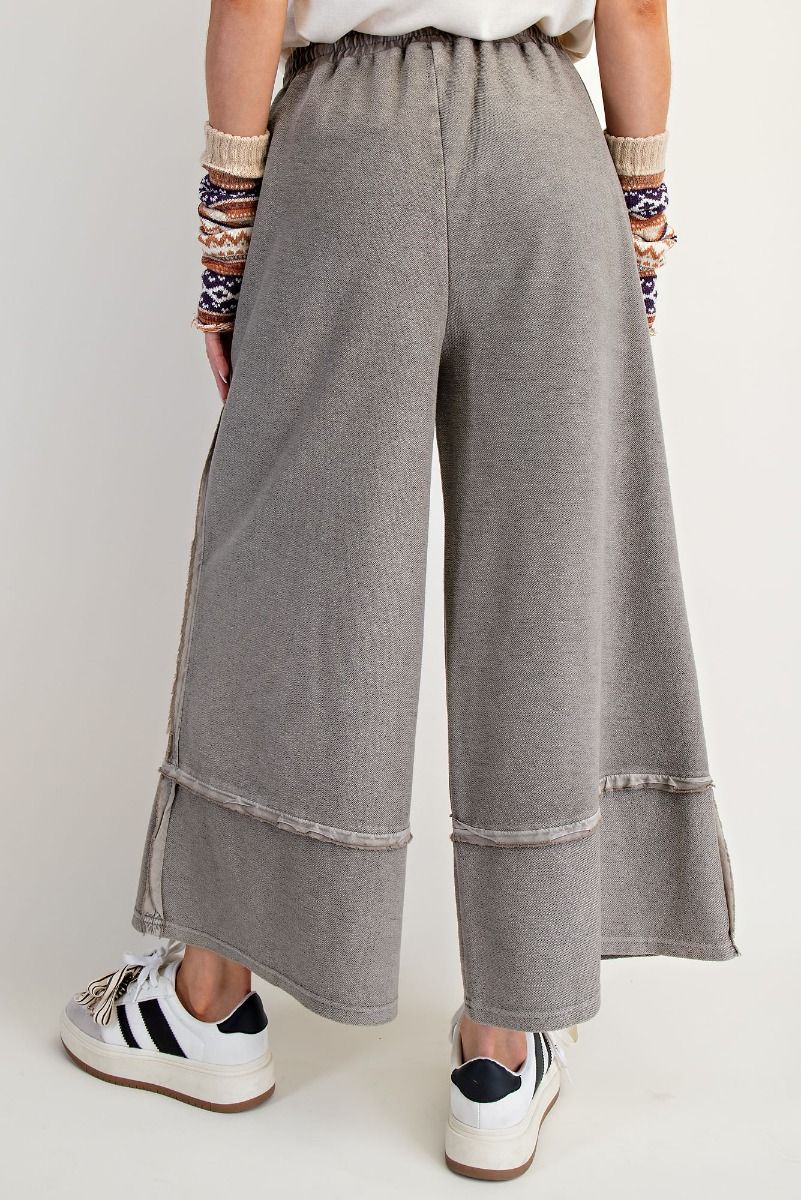 Mineral Washed Terry Palazzo Pants