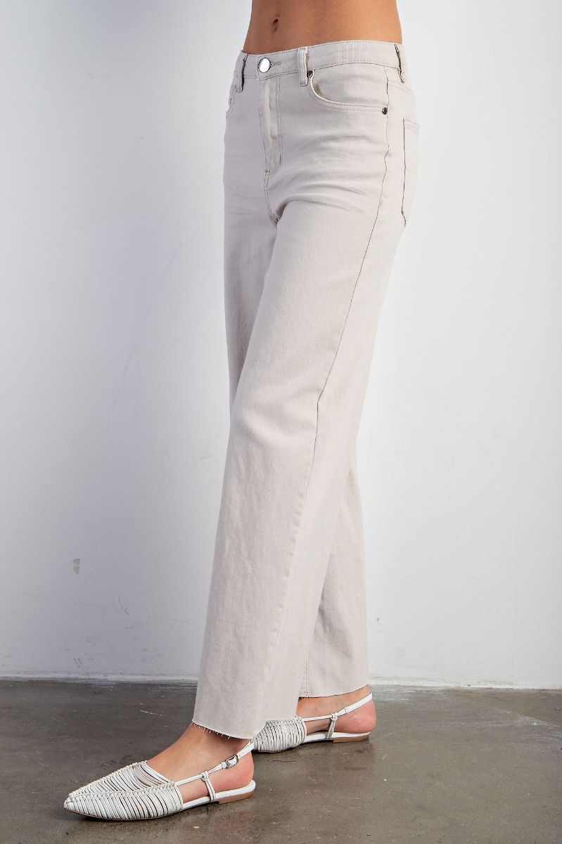Twill pants in Ecru