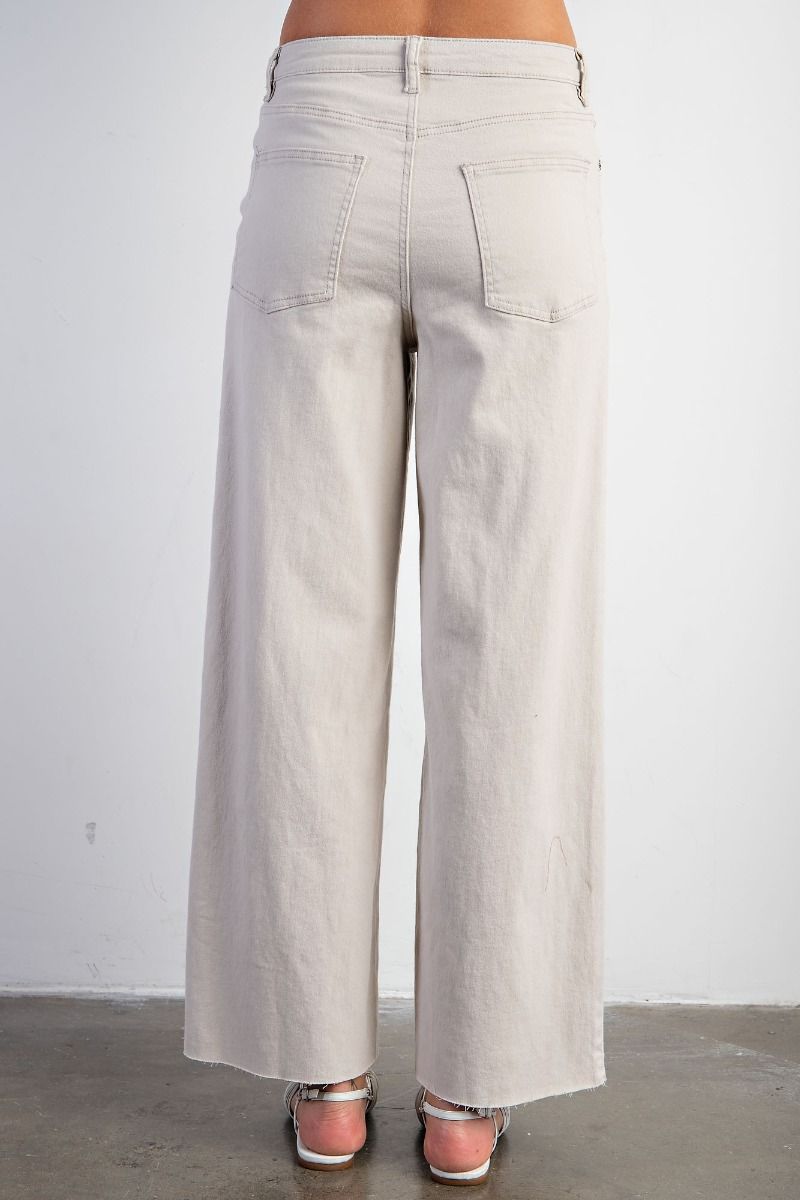 Twill pants in Ecru
