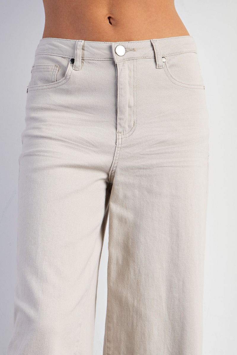Twill pants in Ecru