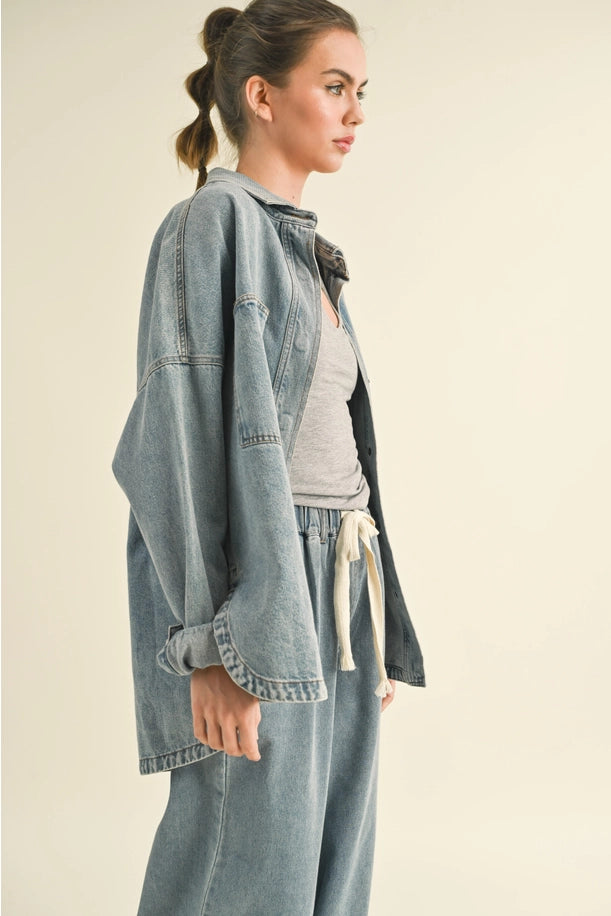 Snap Button Denim Jacket