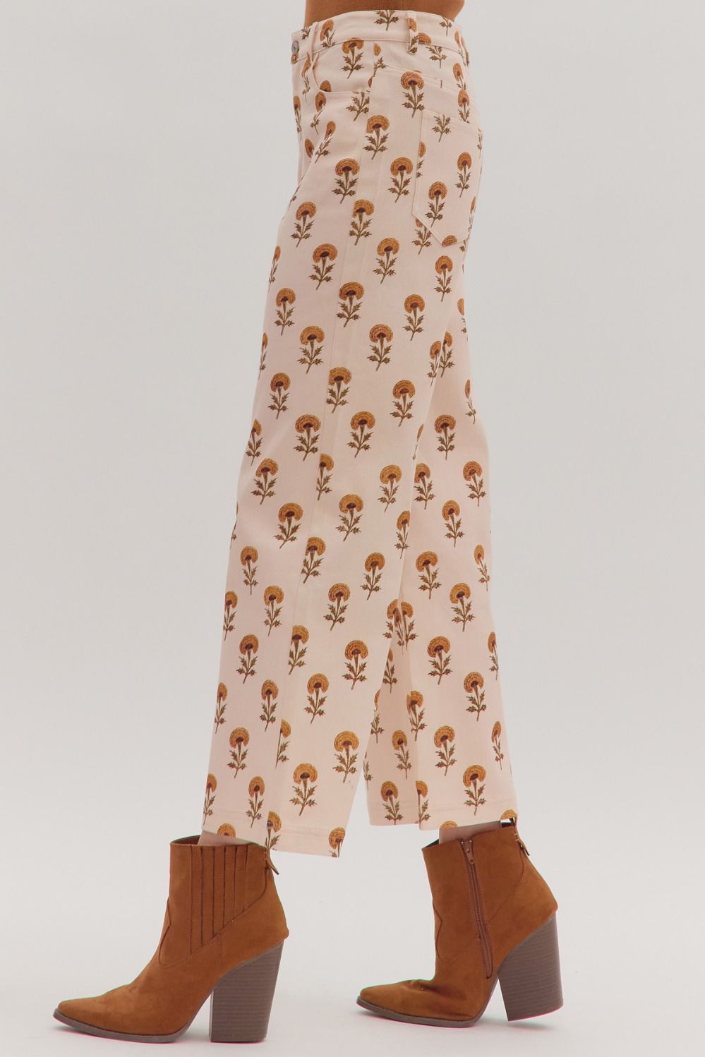 Botanical Wide Leg Pants in Ecru