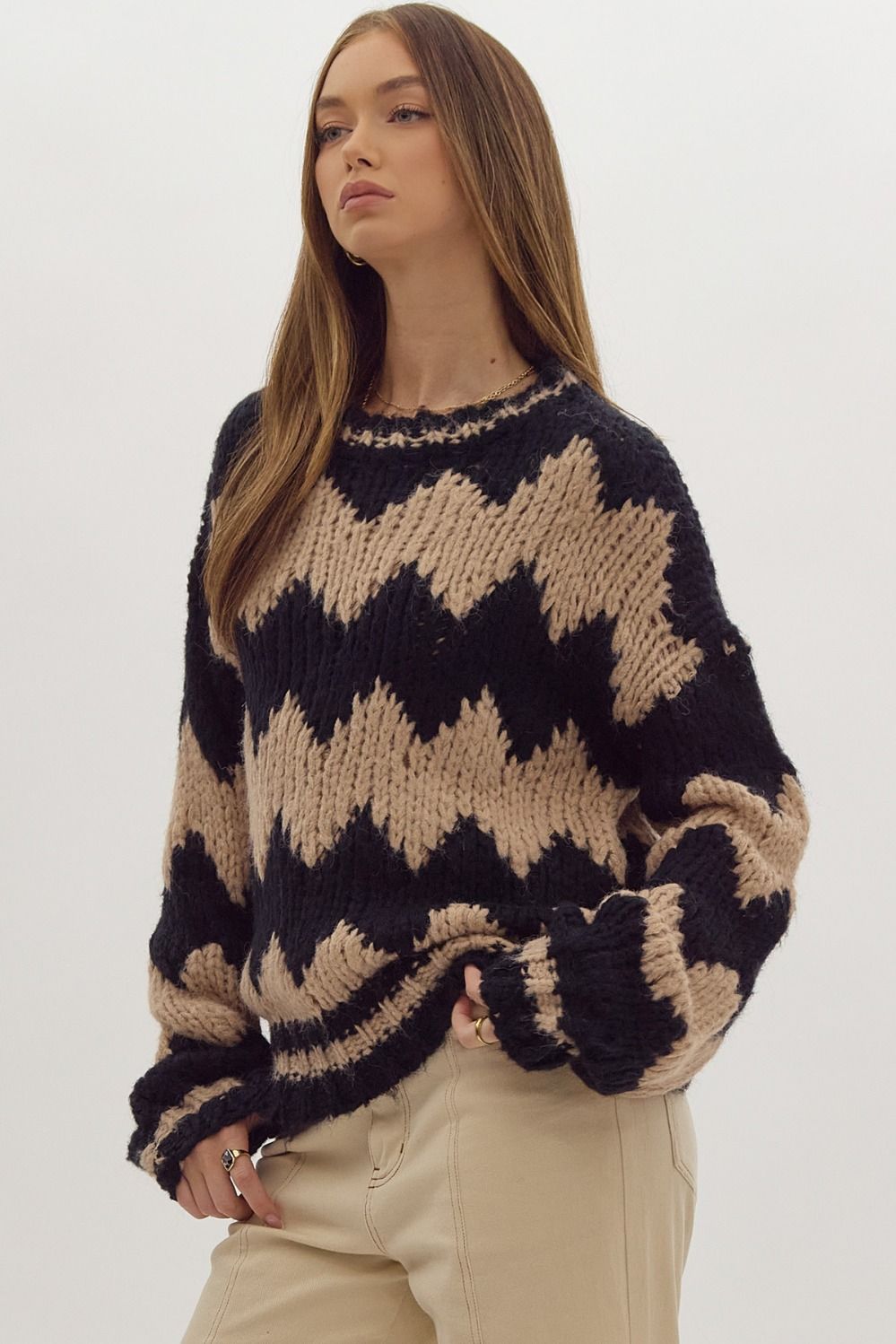 Entro - Color Block Sweater main image 1