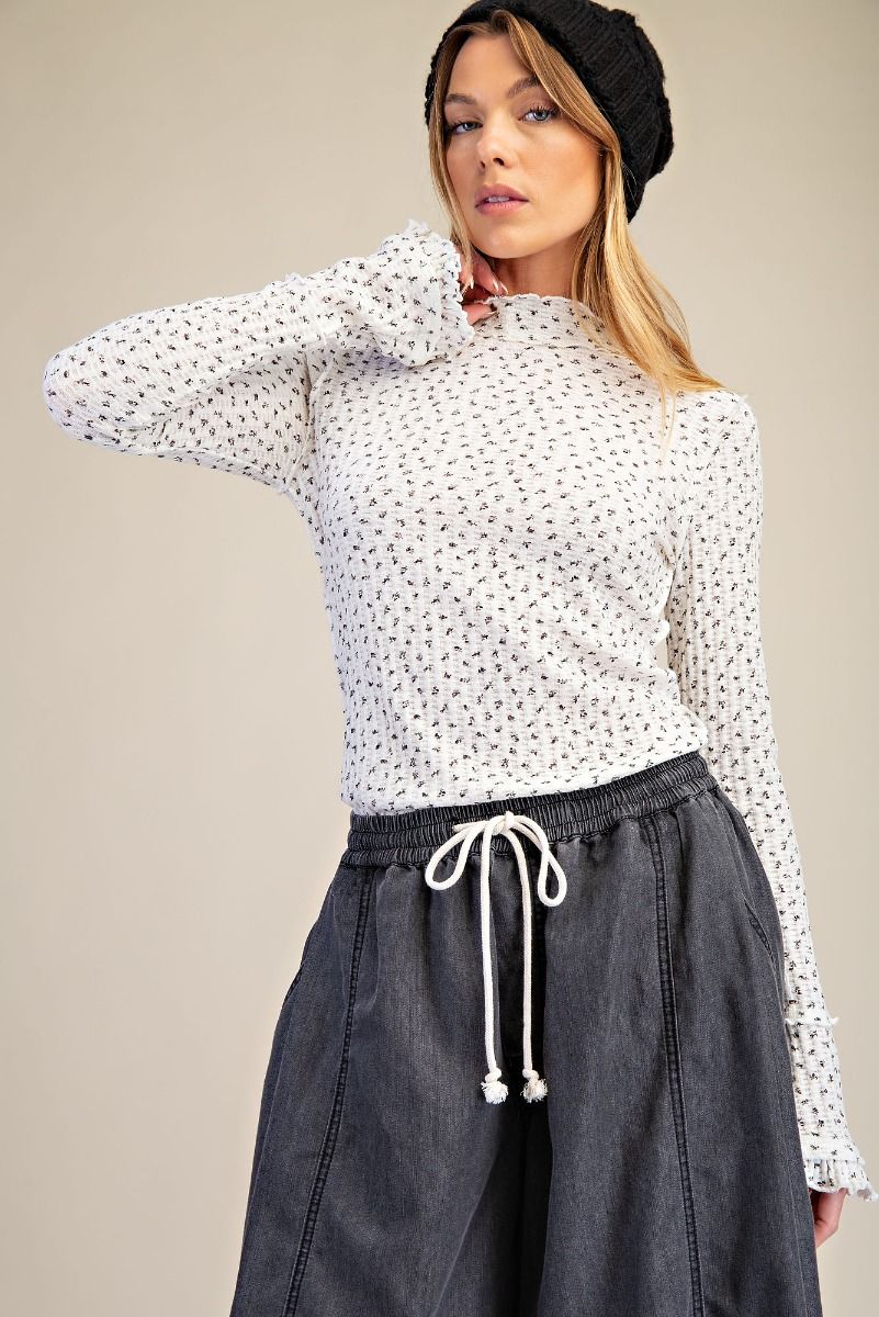 Floral Thermal Fitted Top