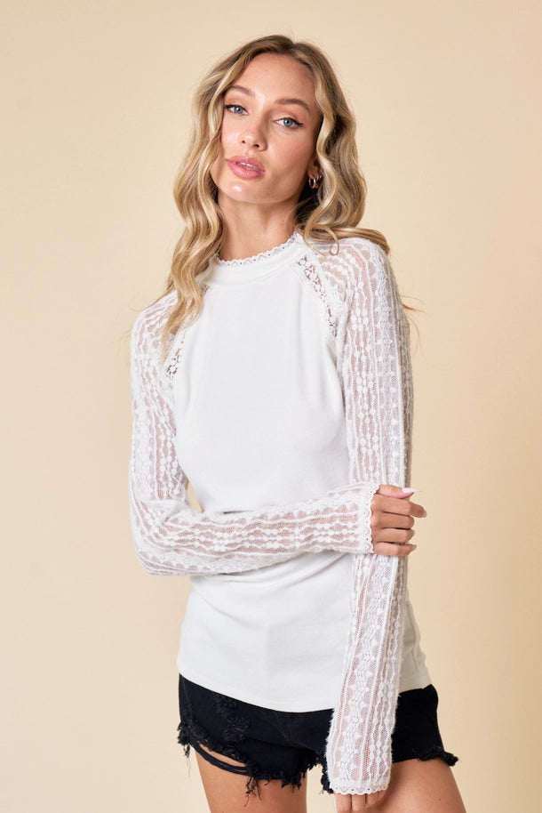 Lace Raglan Top