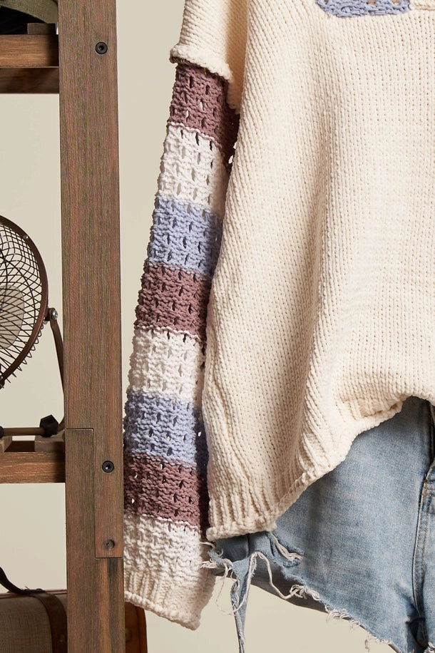 Stripe Crochet Sweater