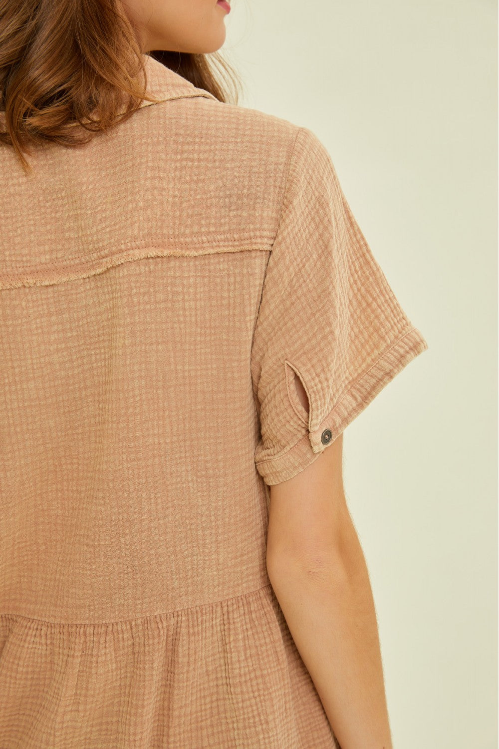 Mineral Washed Babydoll in Graham Cracker