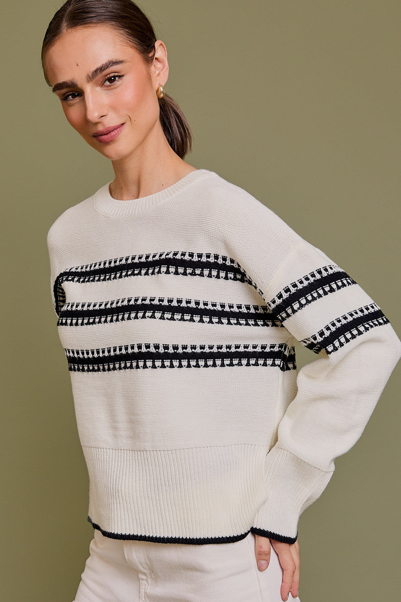 Long Sleeve Stripe Sweater