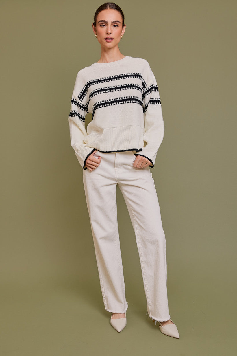 Long Sleeve Stripe Sweater