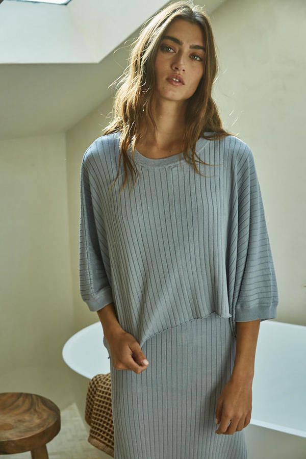 Tank Dress Set in Blue Grey