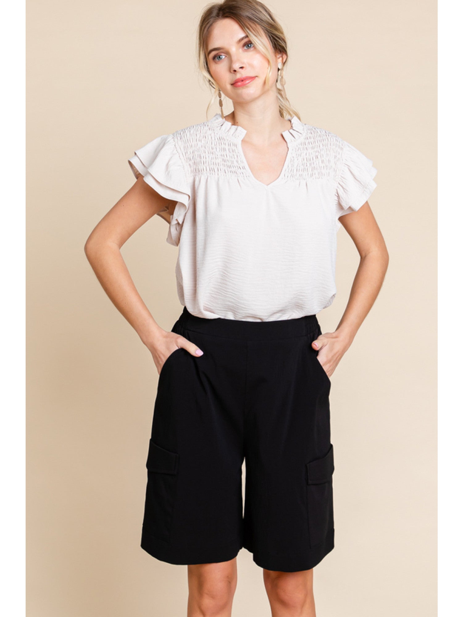 Midi Shorts in Black