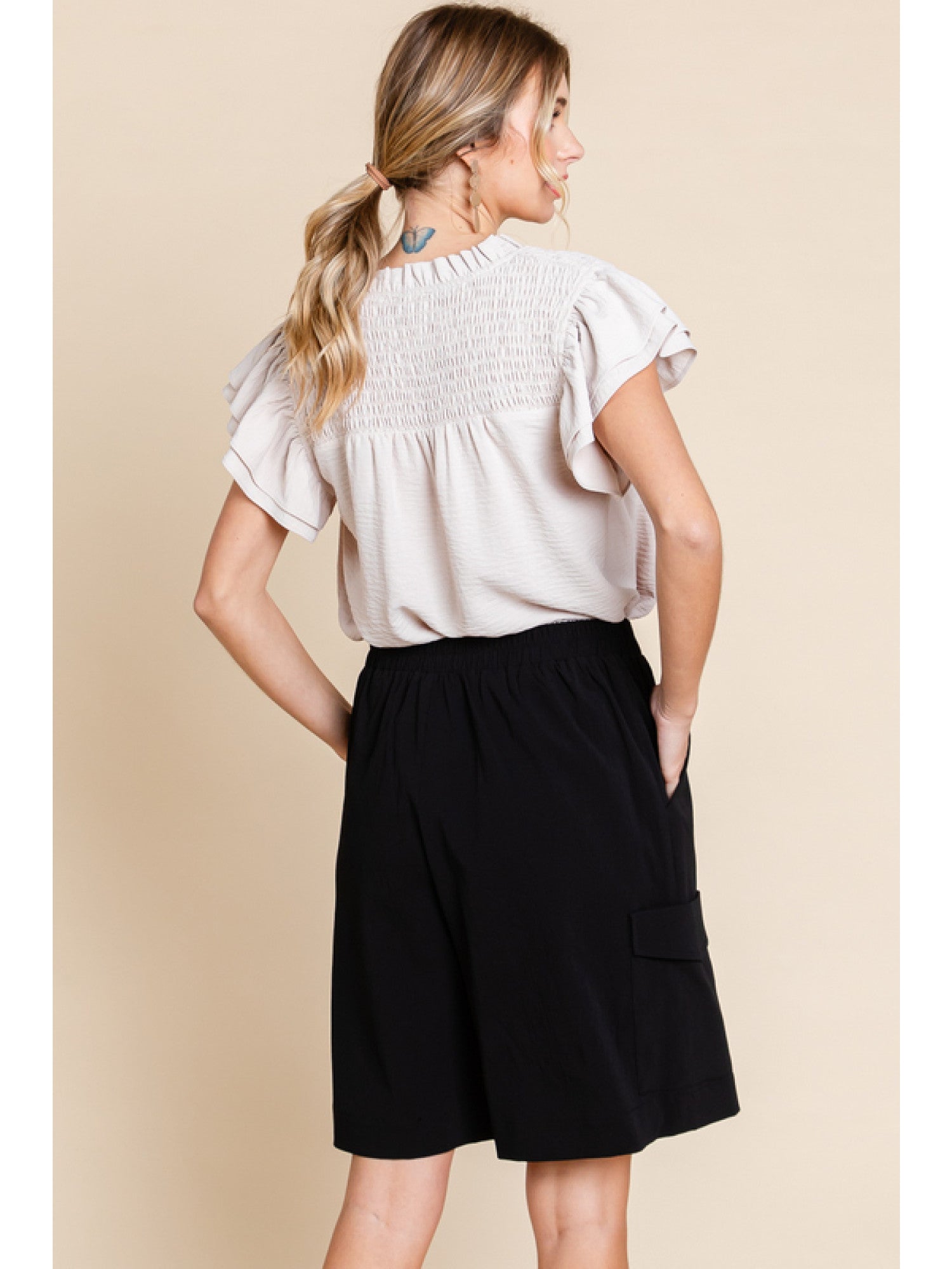 Midi Shorts in Black