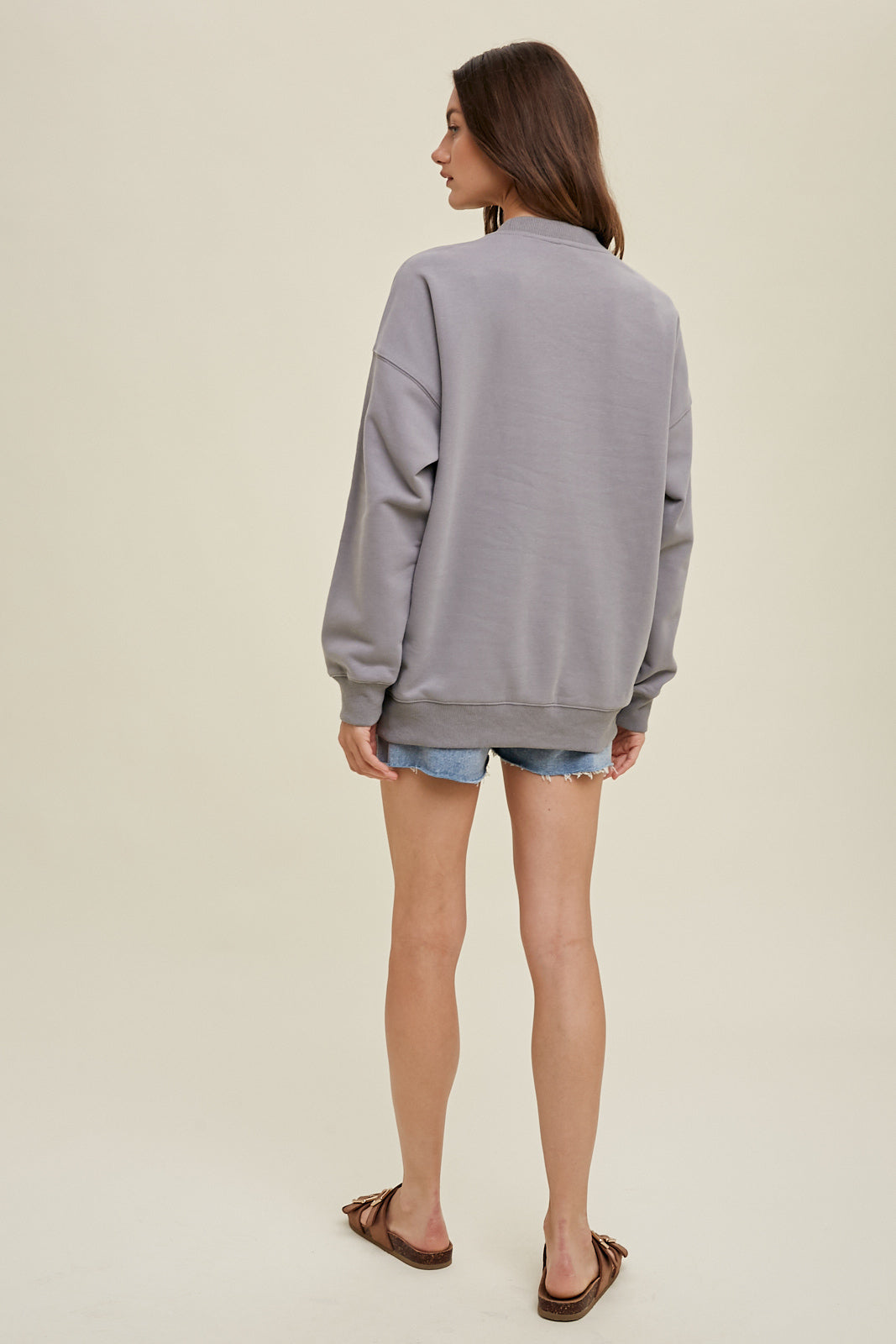 FRENCH TERRY SWEATSHIRT WITH SIDE POCKETS