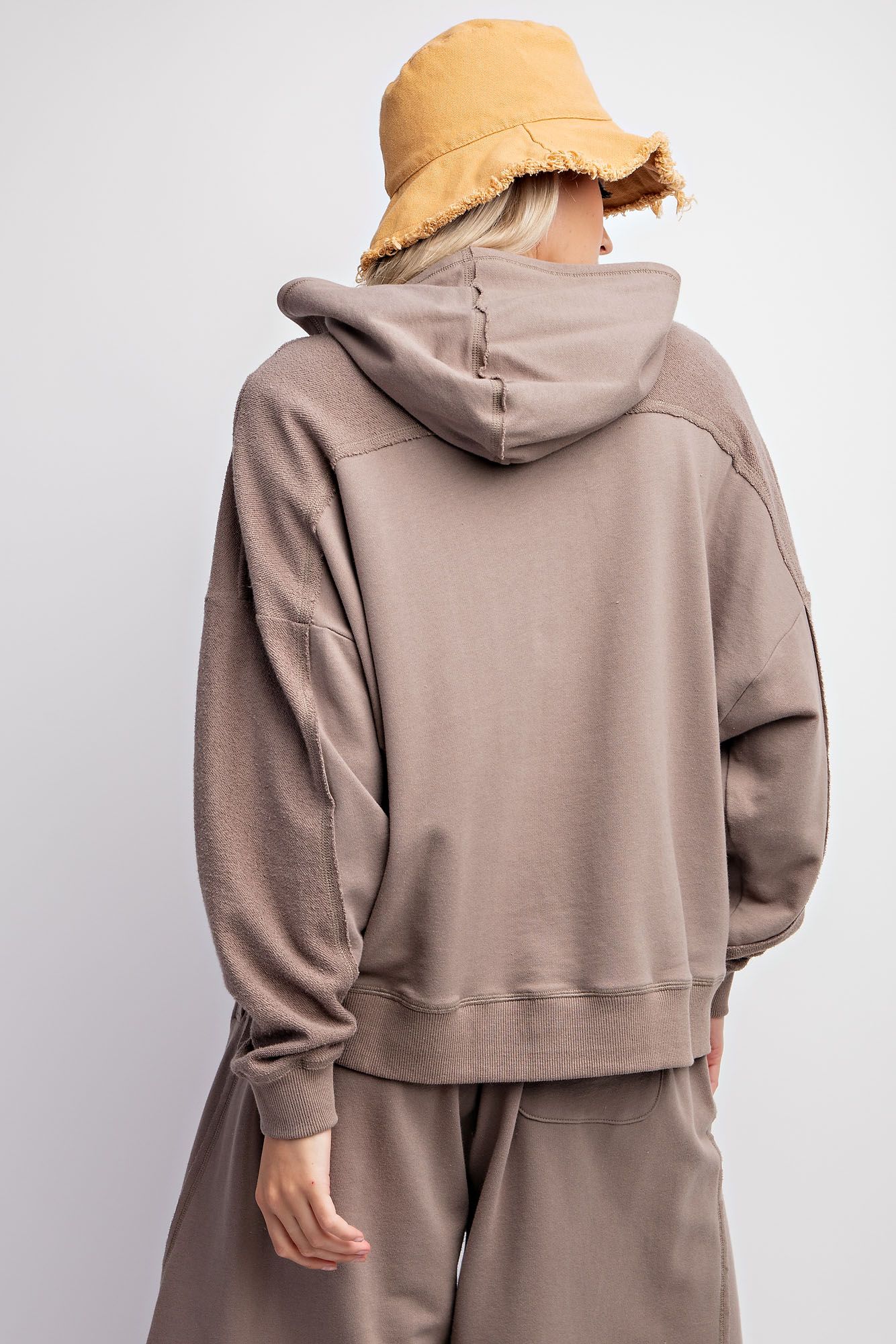 Inside out Terry Pullover in Ash Mocha