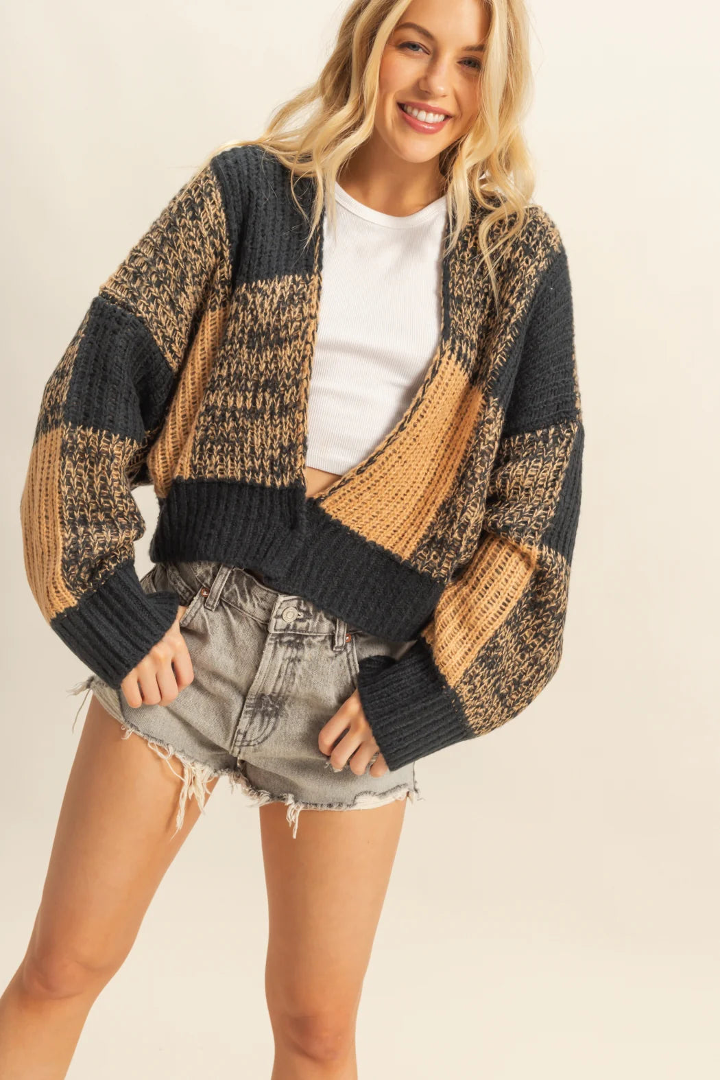 Two Tone Cardigan