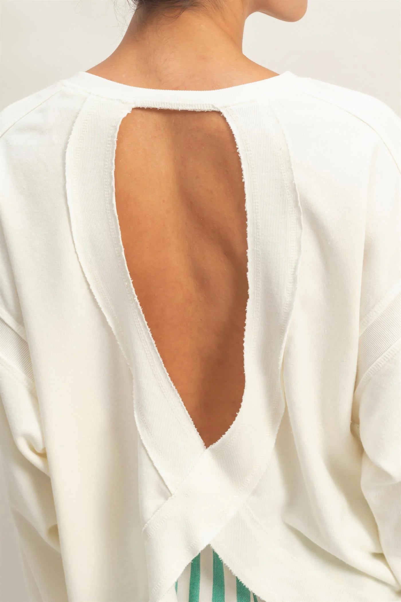 Terry Knit Open Back Top