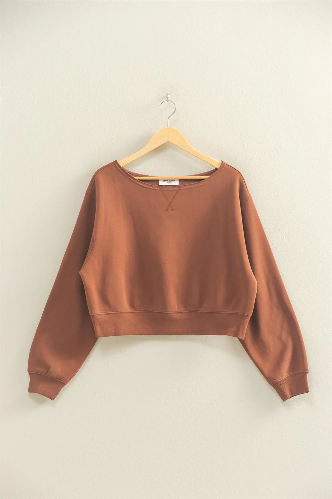Boatneck Sweatshirt in Chestnut