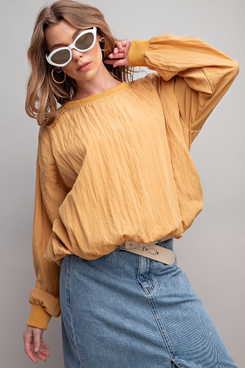 Parachute Woven Top in Straw 40%off you code sale40