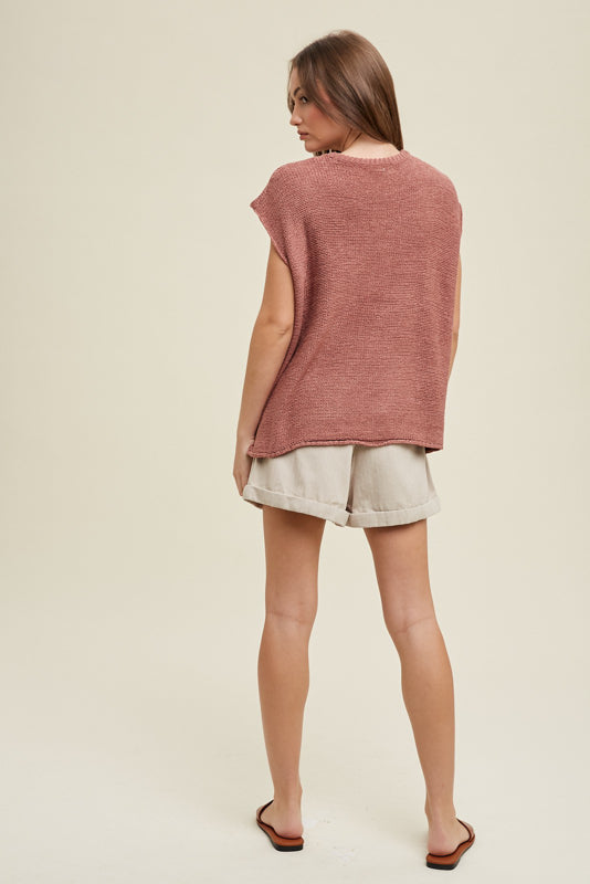 Sweater Vest Top in Two Colors