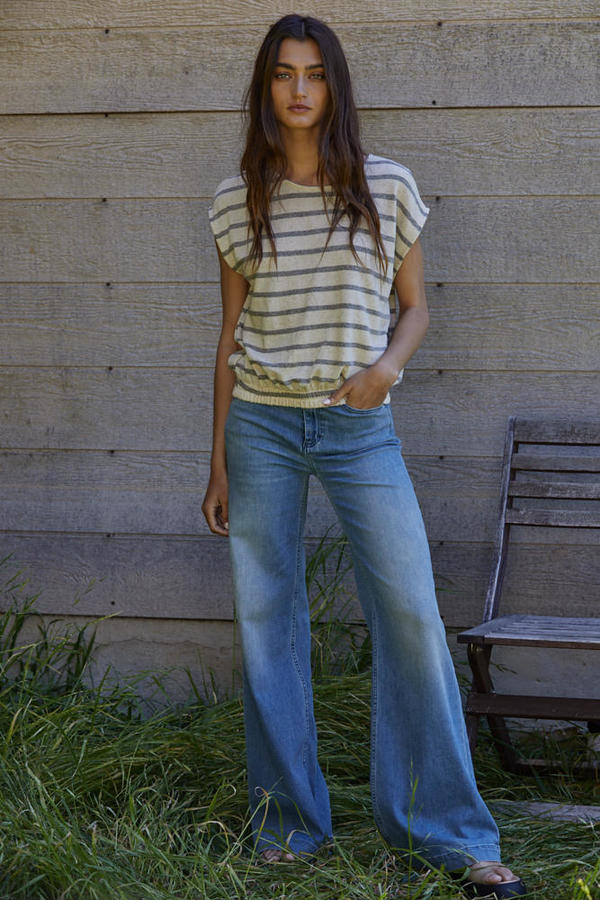 Striped Cotton banded top