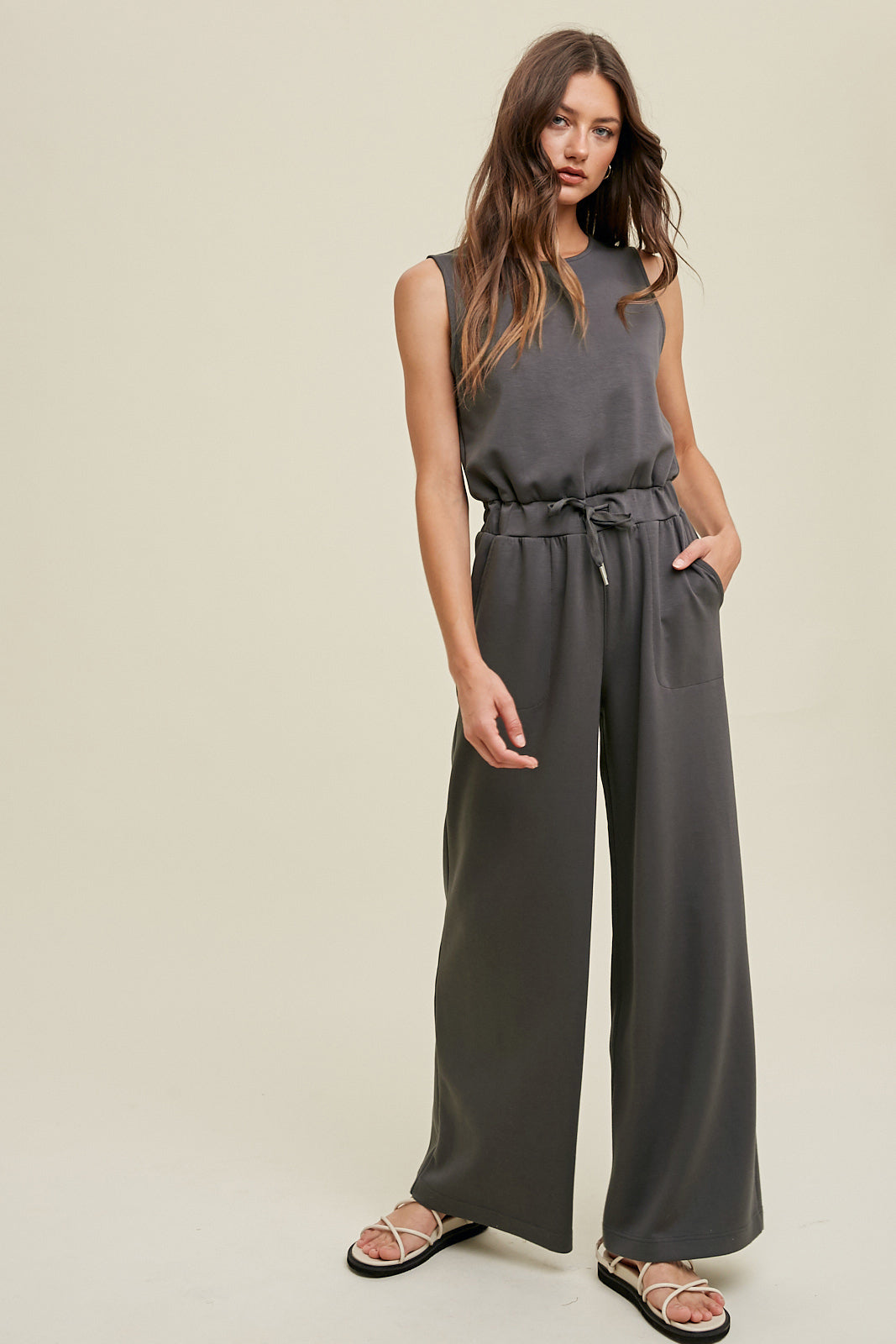 Wide leg Tank jumpsuit