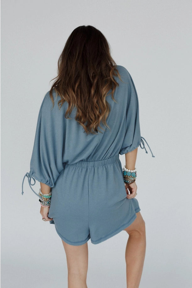 Carolina Romper in Gun Metal